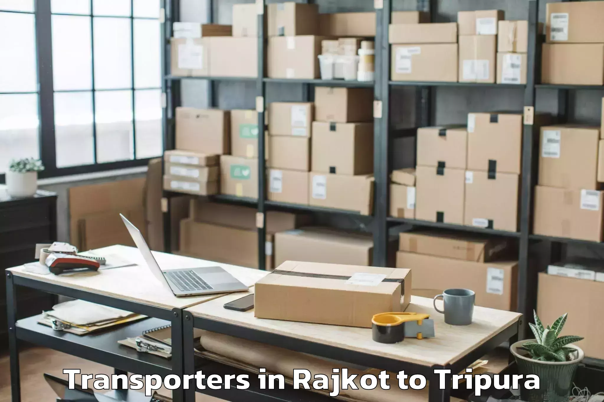 Affordable Rajkot to Jampuijala Transporters